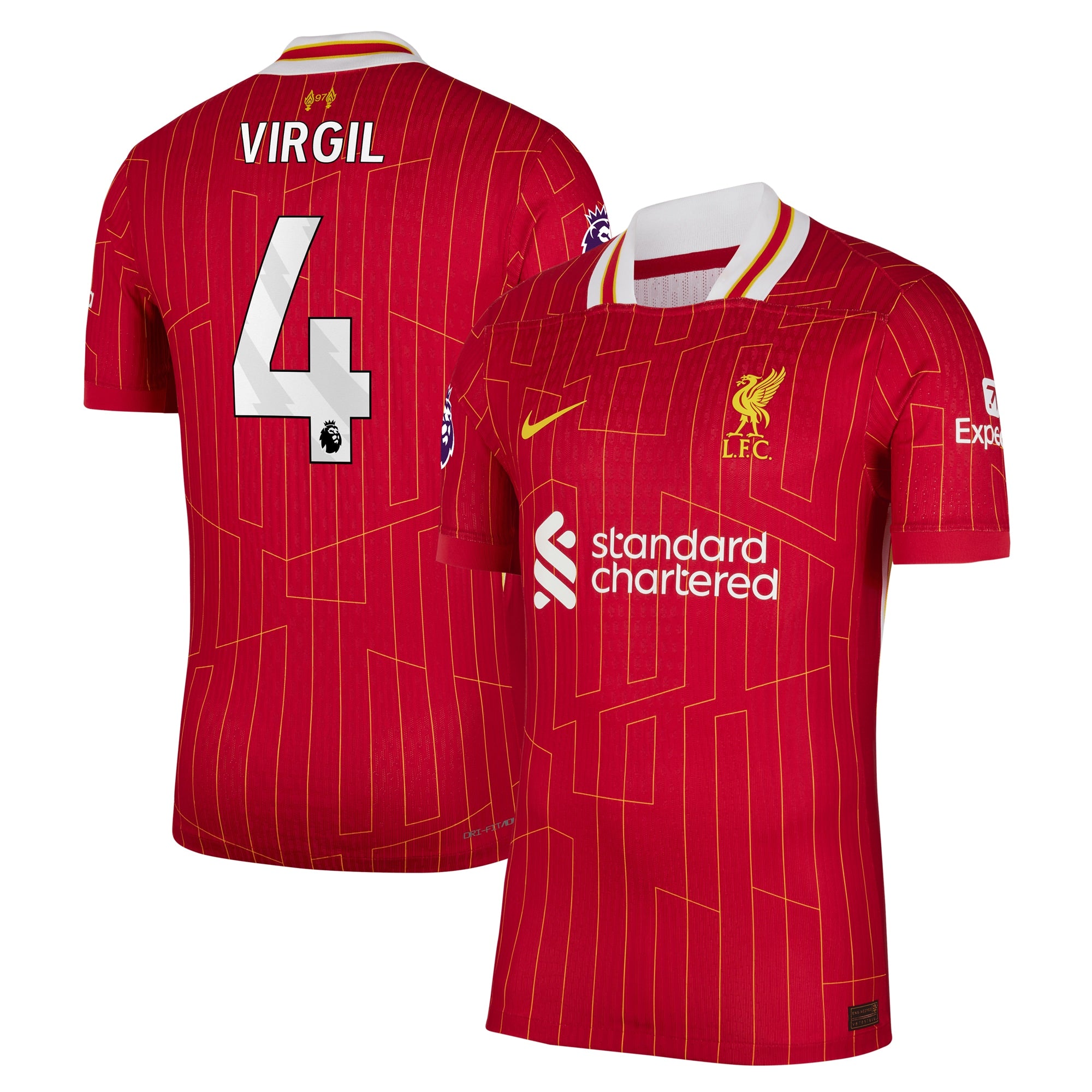 Virgil Van Dijk Liverpool Nike 2024/25 Home Player Jersey – Red