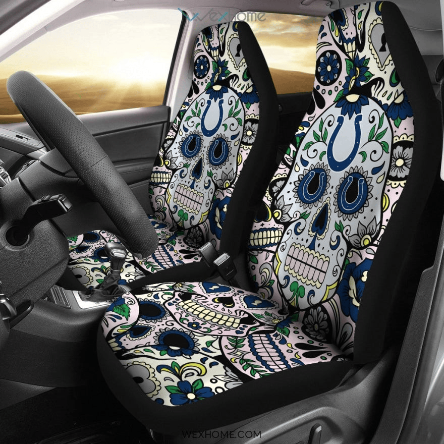 Party Skull Indianapolis Colts Car Seat Cover Set CSC4035