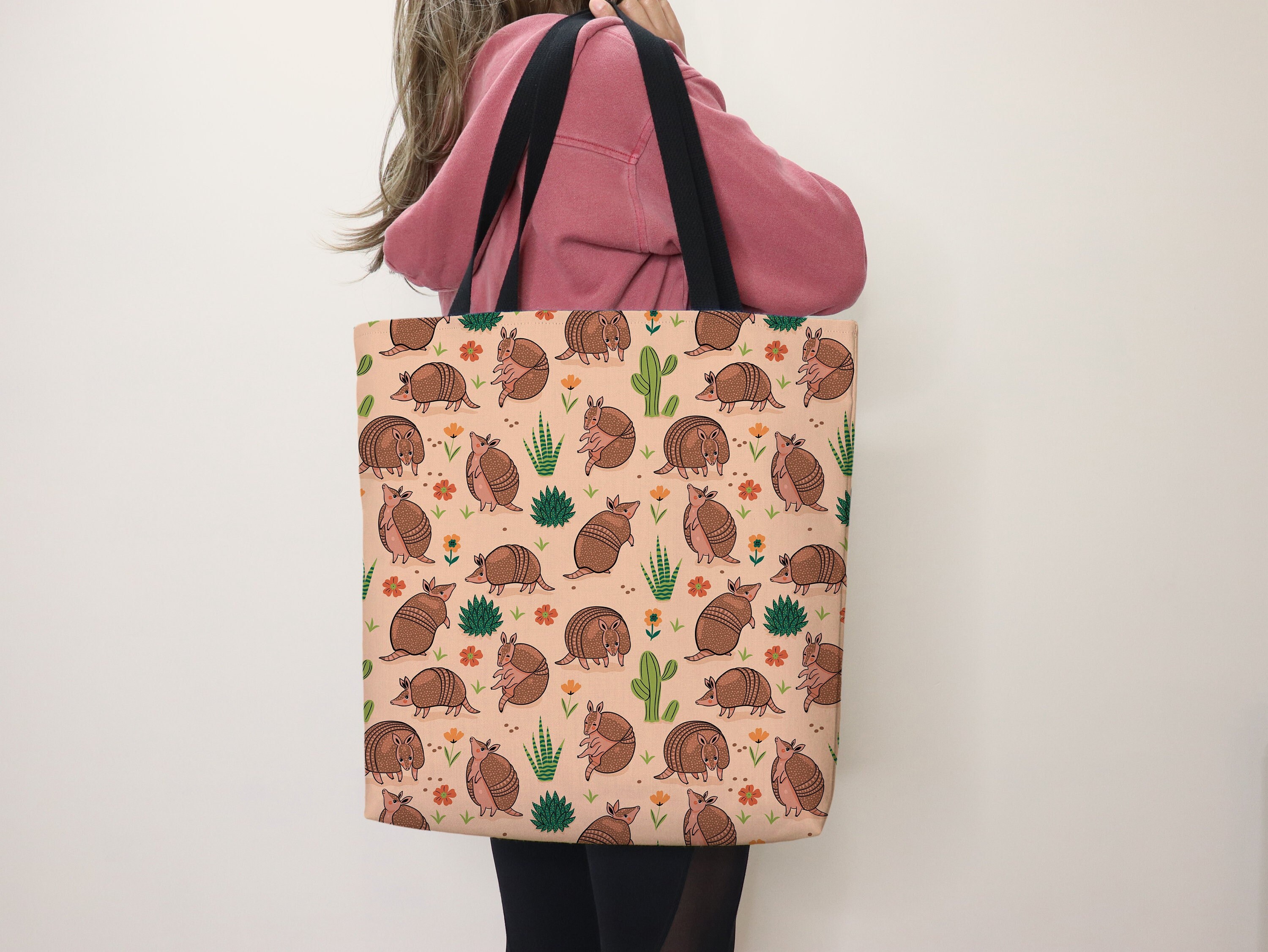 Armadillo Tote Bag Armadillos Bag Work Tote Texas Gift Cute Bag Armadillo Bag Tote Grocery Bag Southwest Desert School Tote Canvas Texas