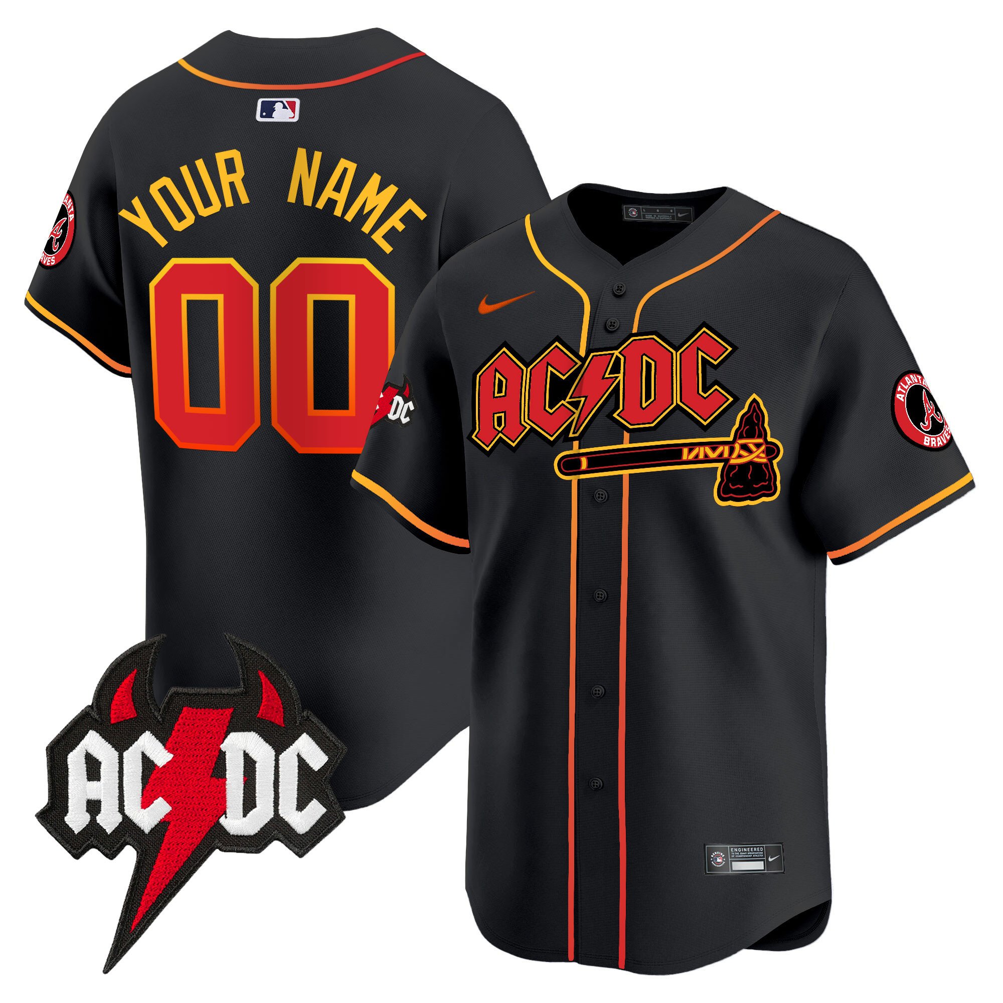 Atlanta Braves Ac/Dc Vapor Premier Limited Custom Jersey – All Stitched