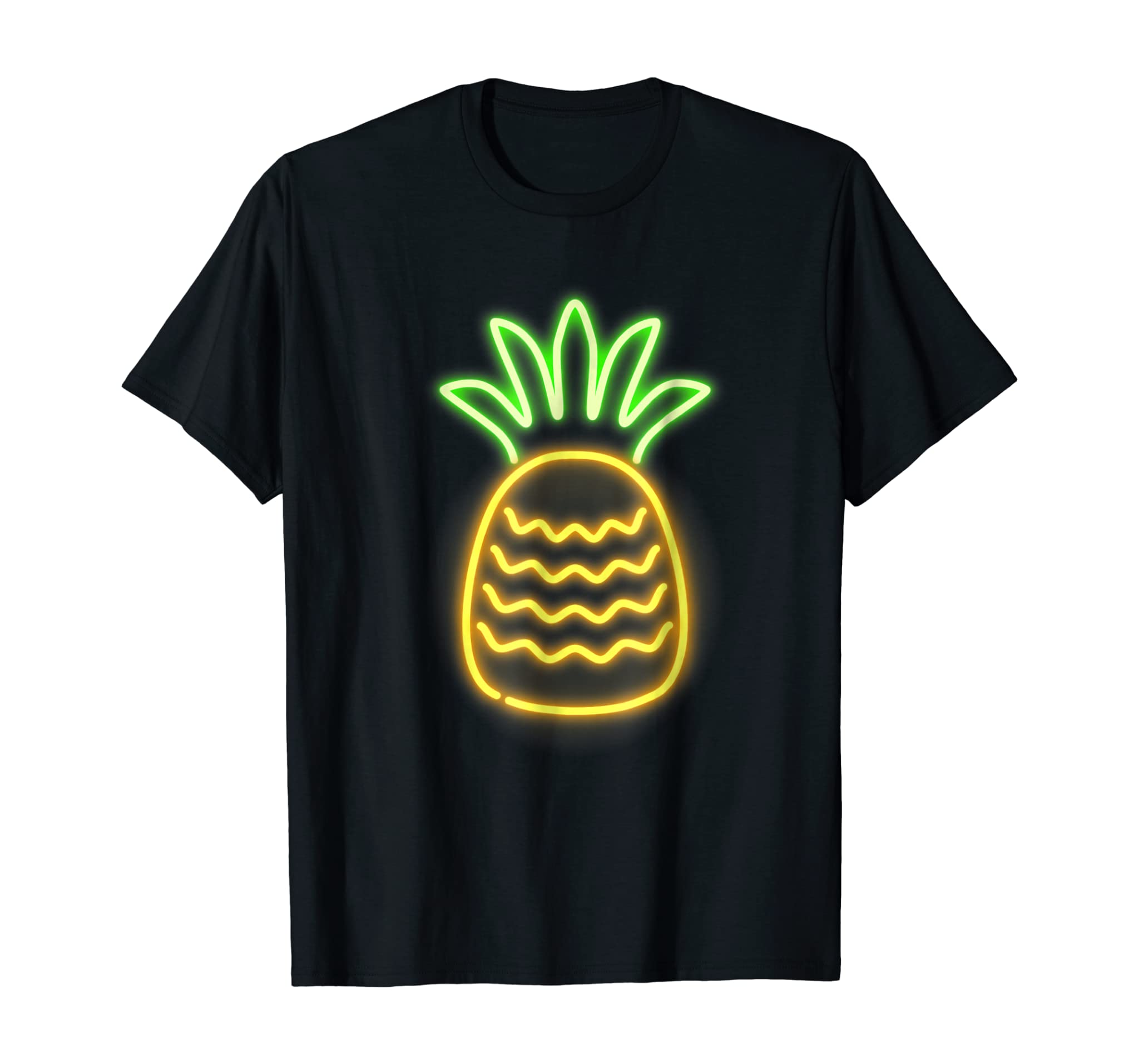 Cute Retro Neon Pineapple For Hawaiian Beaches Shirt