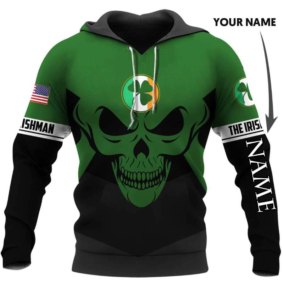 Personalized The Irishman Skull US U …