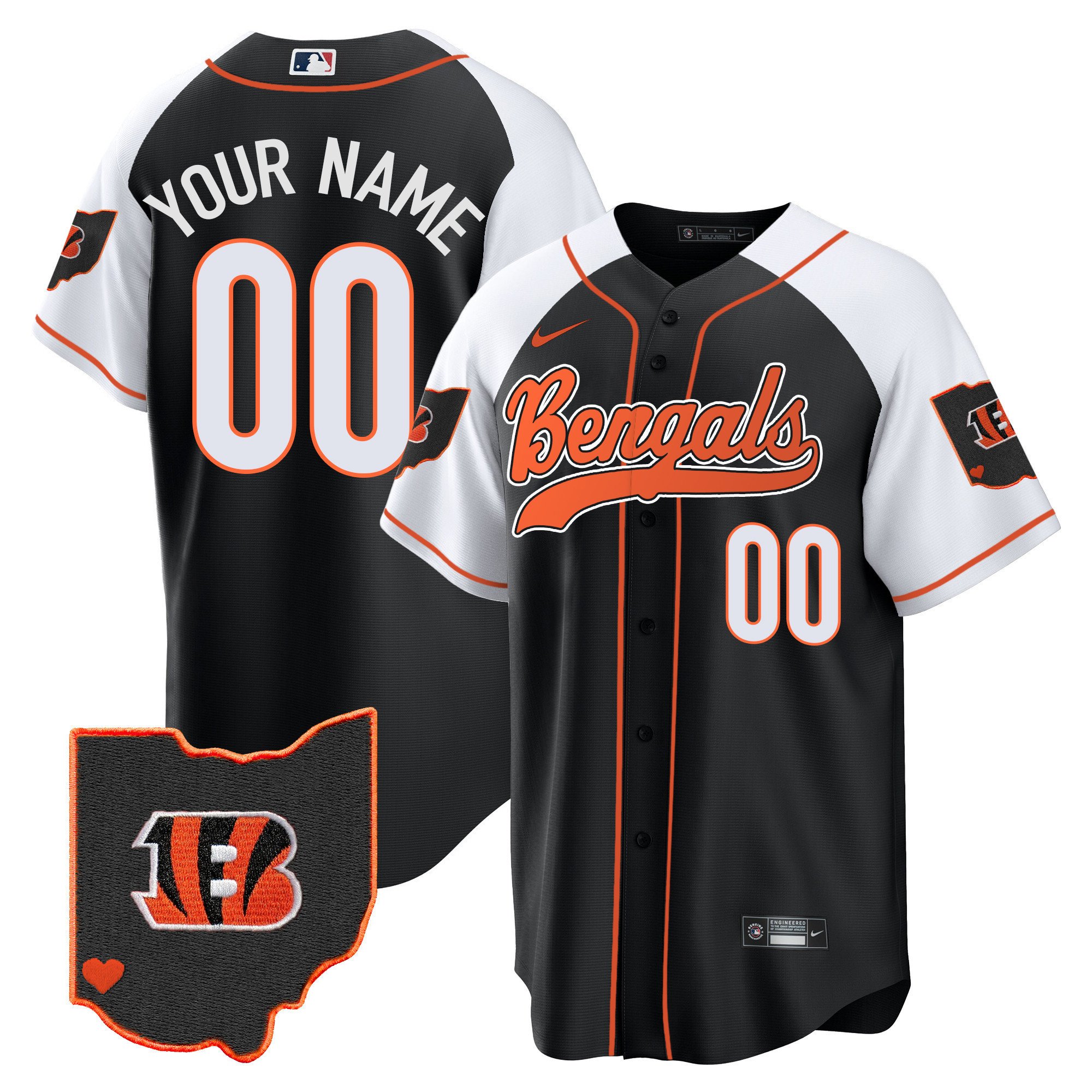 Bengals Ohio Patch Baseball Custom Jersey – All Stitched