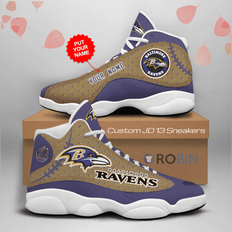 Personalized Baltimore Ravens American Football Team Sport Air Jordan 13 Shoes For Everyone JD13 V1957