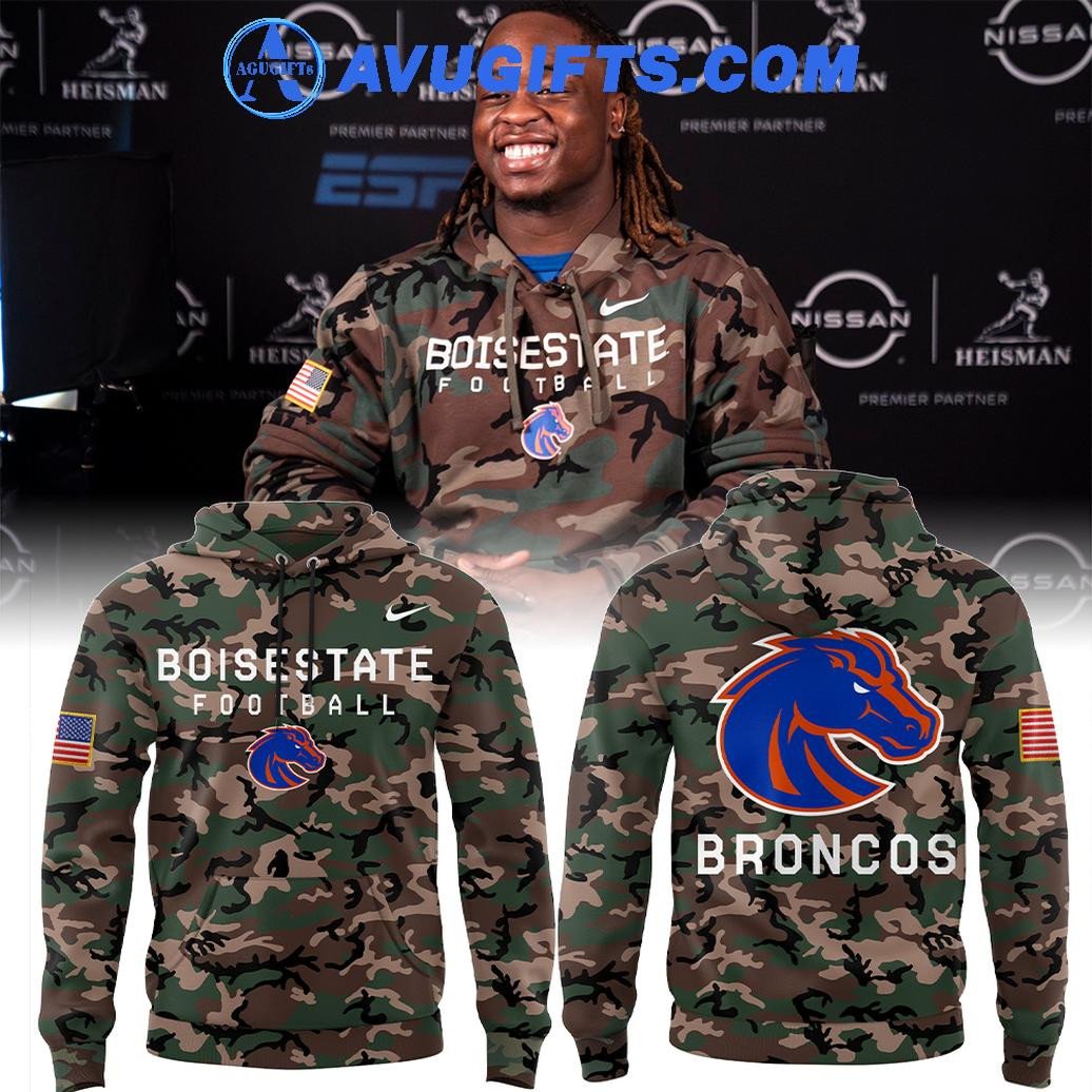 Boise State Football X Ashton Jeanty Limited Edition Camo Hoodie – Zip Hoodie 3D Aop Shirt