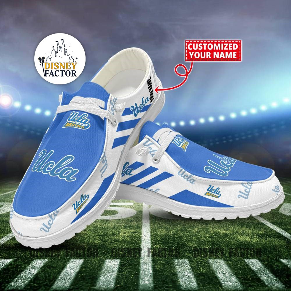 UCLA Bruins NCAA Custom Name Hey Dude Shoes Sneakers