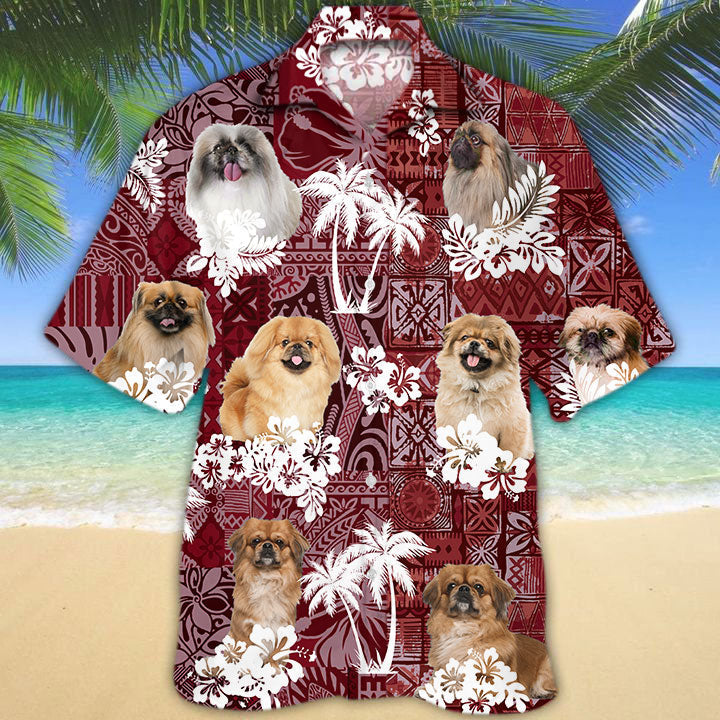 Pekingese Hawaiian Shirt, Animal Hawaii Aloha Beach Shirt Short Sleeve