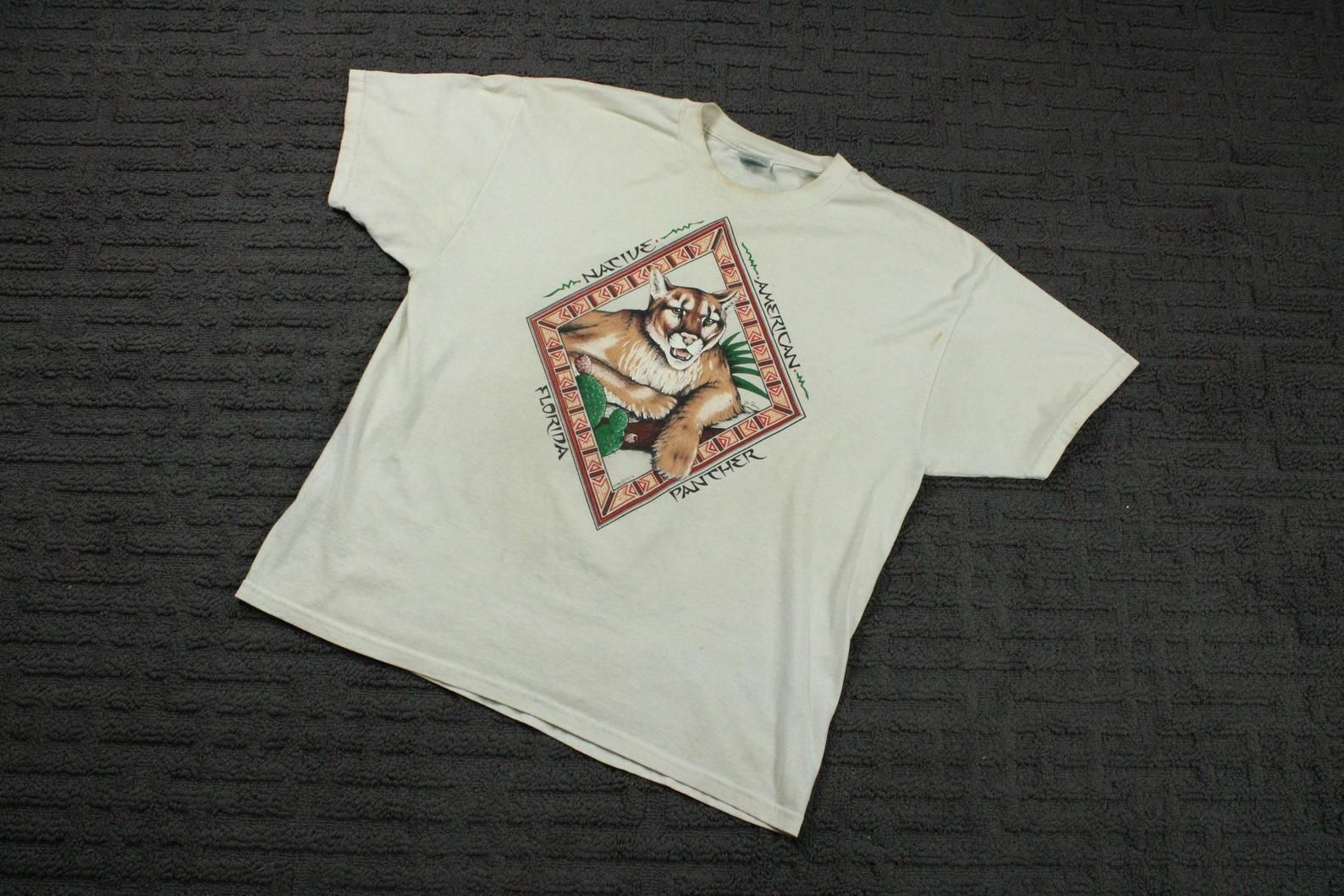 Vintage Panther T-Shirt / 90S Animal Graphic Tee / Wild Life Shirt / Mountain Lion / Jungle Cat