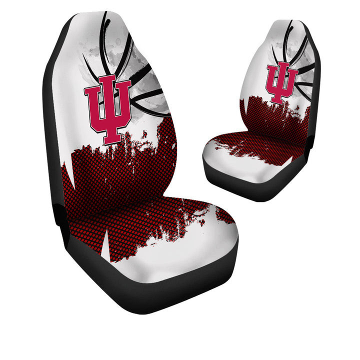 Indiana Hoosiers White Crimson Car Seat Cover Set CSC6990