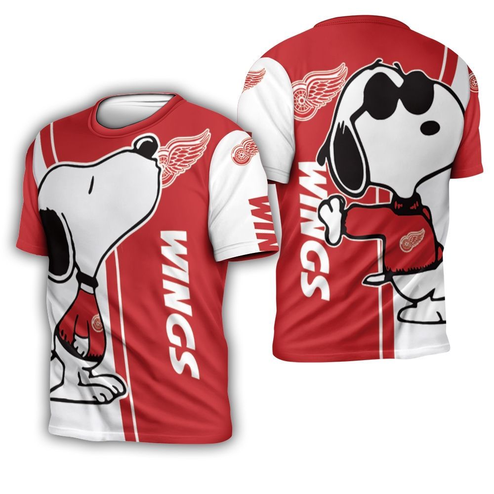 Detroit Red Wings Snoopy Lover 3D Pr …