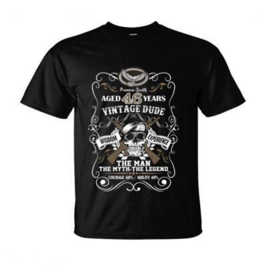 AGR Aged 46 Years Vintage Dude Wisdom Experience The Man The Myth The Legend Courage 60% Ability 40% – Ultra-Cotton T-Shirt