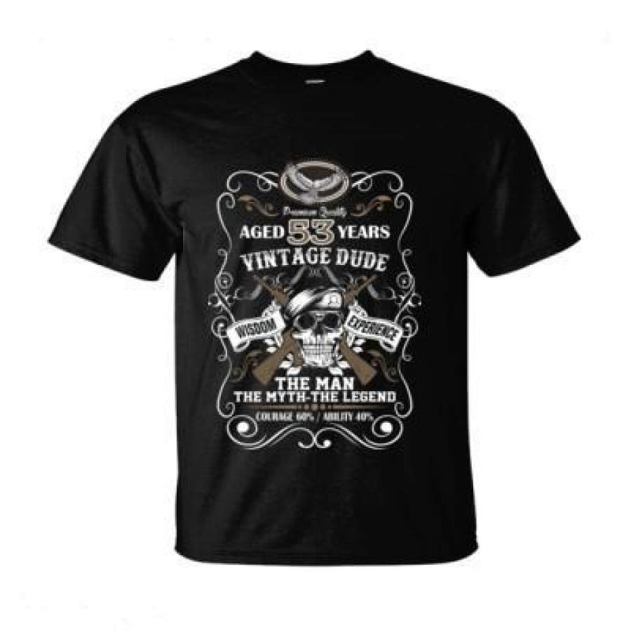 AGR Aged 53 Years Vintage Dude Wisdom Experience The Man The Myth The Legend Courage 60% Ability 40% – Ultra-Cotton T-Shirt