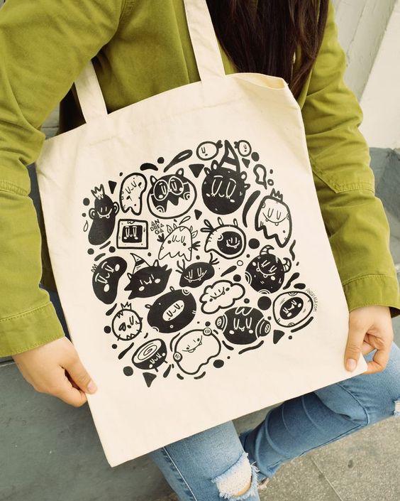 monster tote bag