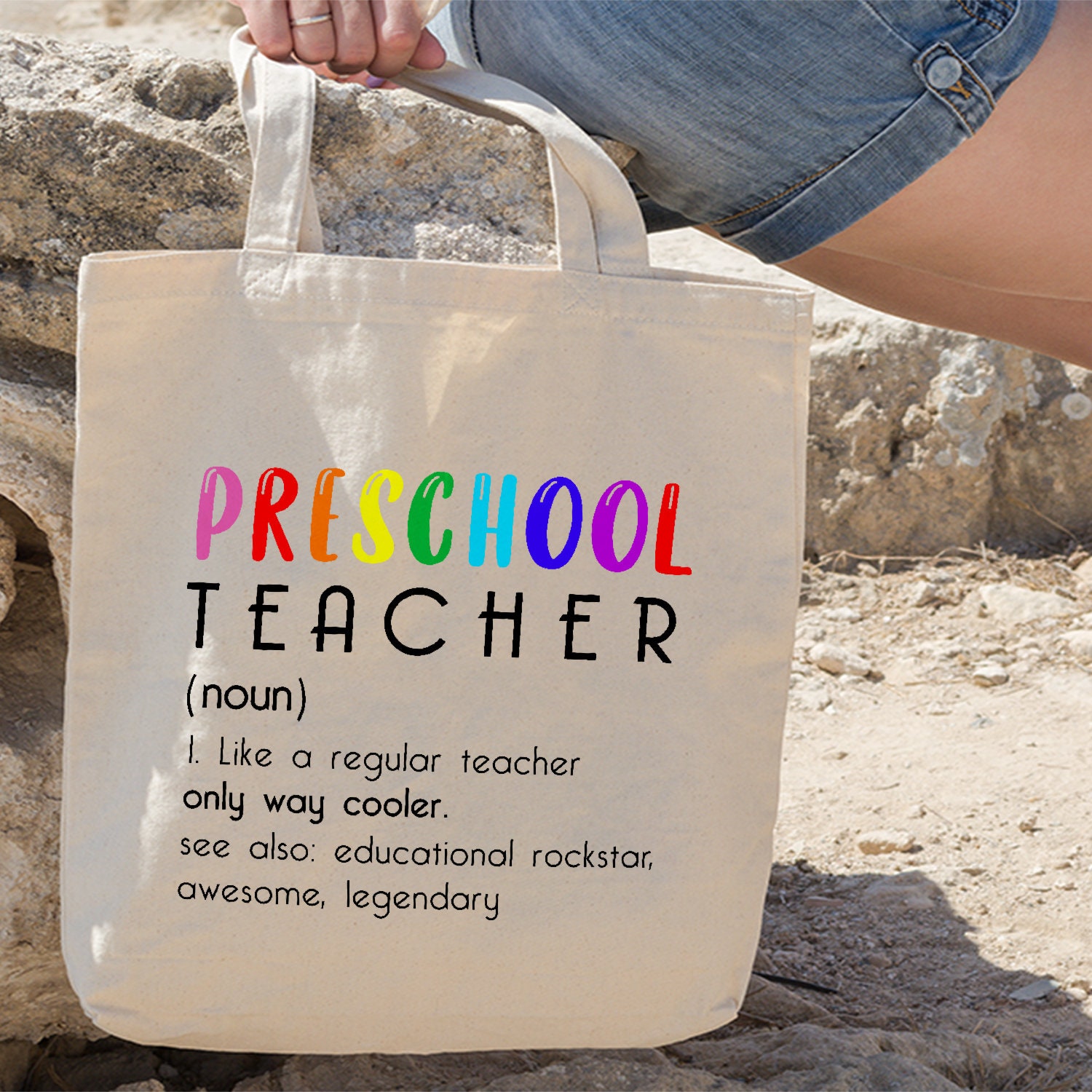 Preschool Teacher Tote Bag, Kindergarten Teacher Tote Bag, Thank You Gift For Teacher, Tote Bag Preschool Teacher Gift, Gift For Teacher