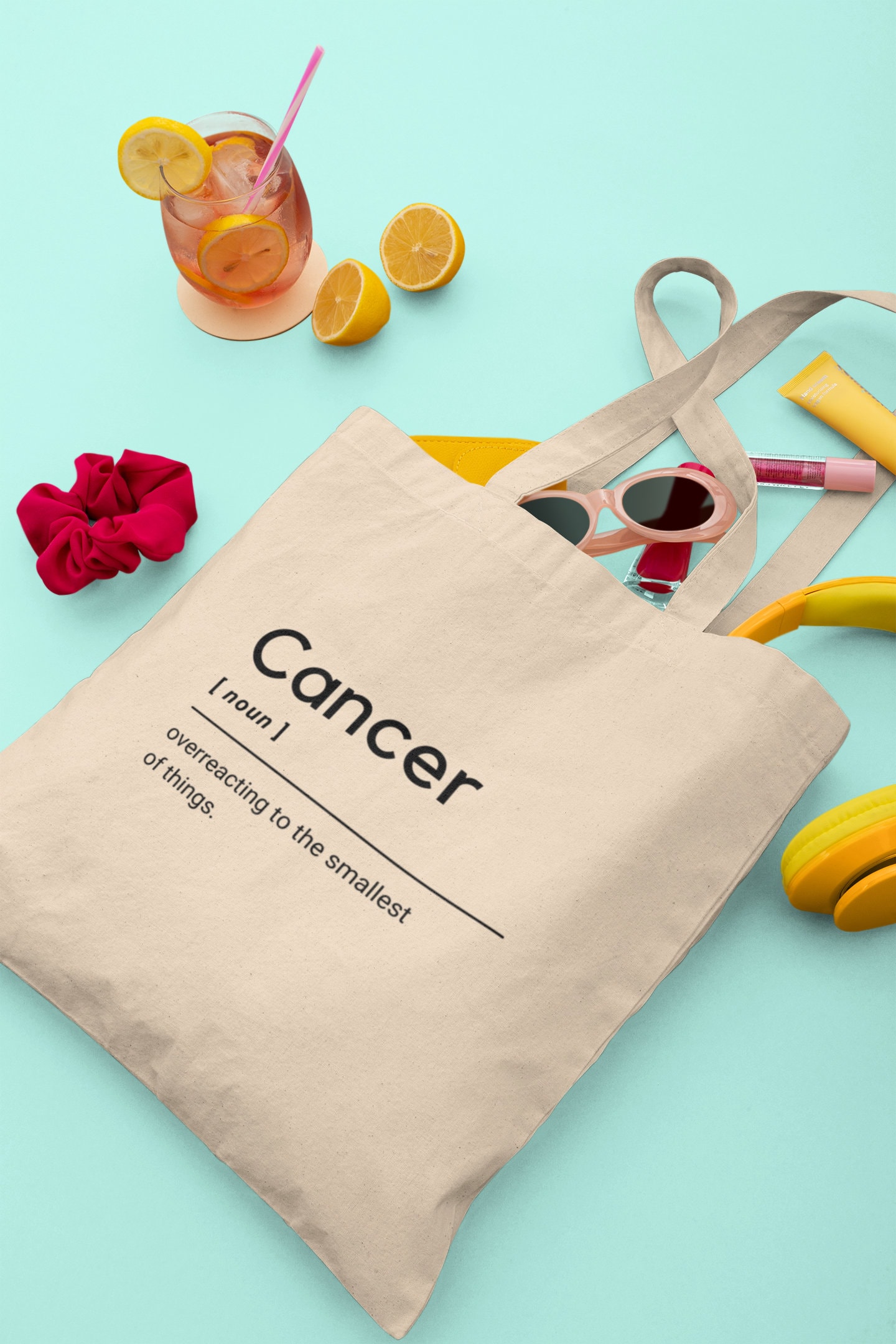 Cancer Definition Tote Bag, Cancer Gift, Cancer Bag, Gift for Cancer, Horoscope Bag, Zodiac Gift, Star sign gift, Cancer quote prints