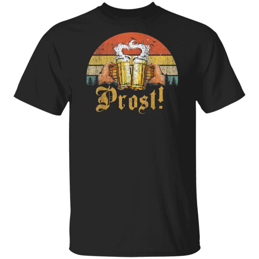 Vintage Prost T Shirt Funny Drinking Beer Germany Retro Gift T Shirt