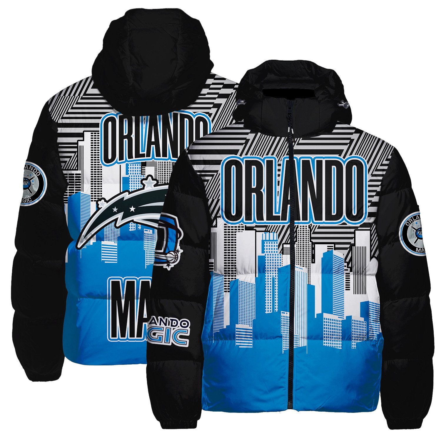 Orlando Magic National Basketball Association Unisex Puffer Jacket Down Jacket STM