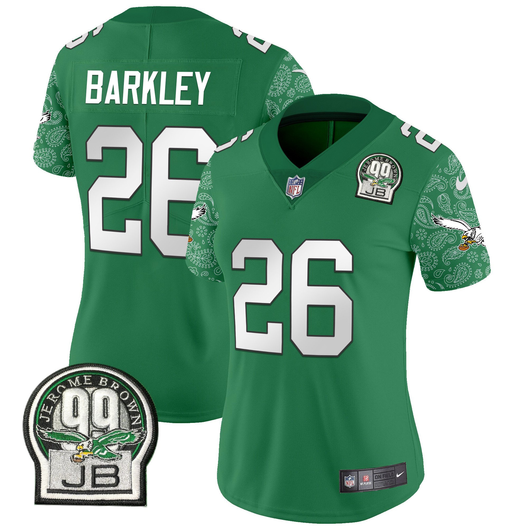 Women’S Eagles Kelly Green Vapor Limited Jersey V4 – All Stitched