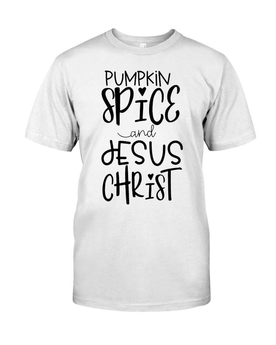Pumpkin Spice And Jesus Christ Santa Noel Christmas Thanksgiving Christian Shirts