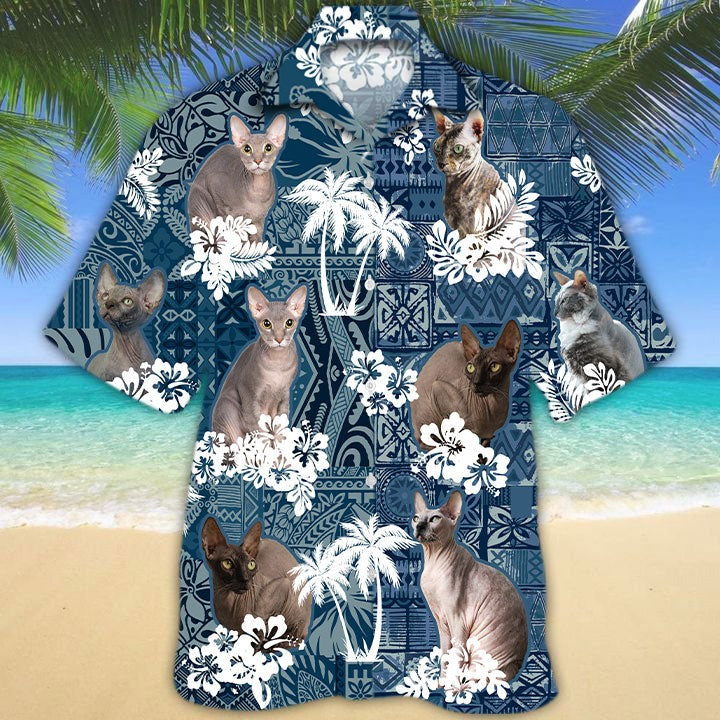 Donskoy Hawaiian Shirt, 3D Full Printed Cat Hawaiian Shirt For Men And Woman, Present To Cat Lover