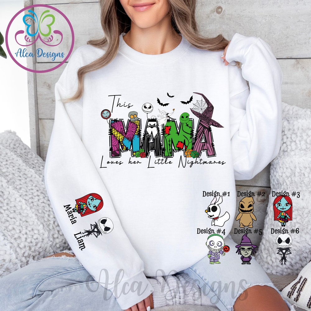 This Mama Loves Her Nightmares Hoodie, Halloween Hoodie, Mama Halloween Sweater, Spooky Hoodie, Spooky Halloween Mama, Mama Halloween Gift X Trending Product X Ableautism Amarkshirts