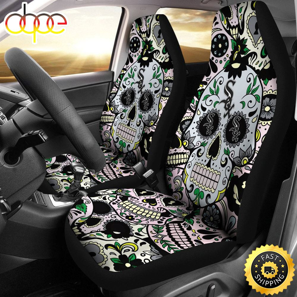 Party Skull Chicago White Sox Car Seat Cover Set CSC5820