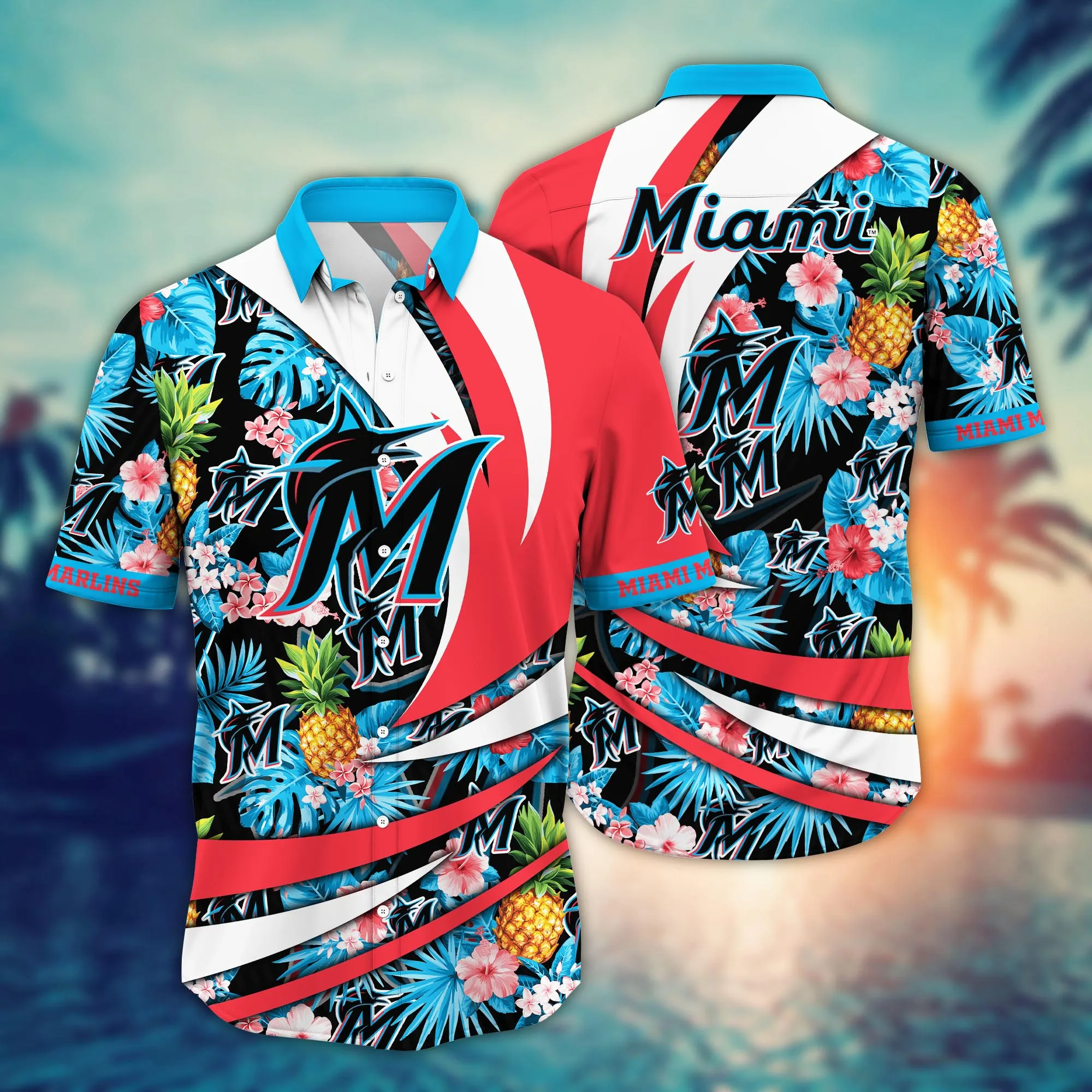 Miami Marlins Mlb Hawaiian Shirt Heat Aloha Shirt