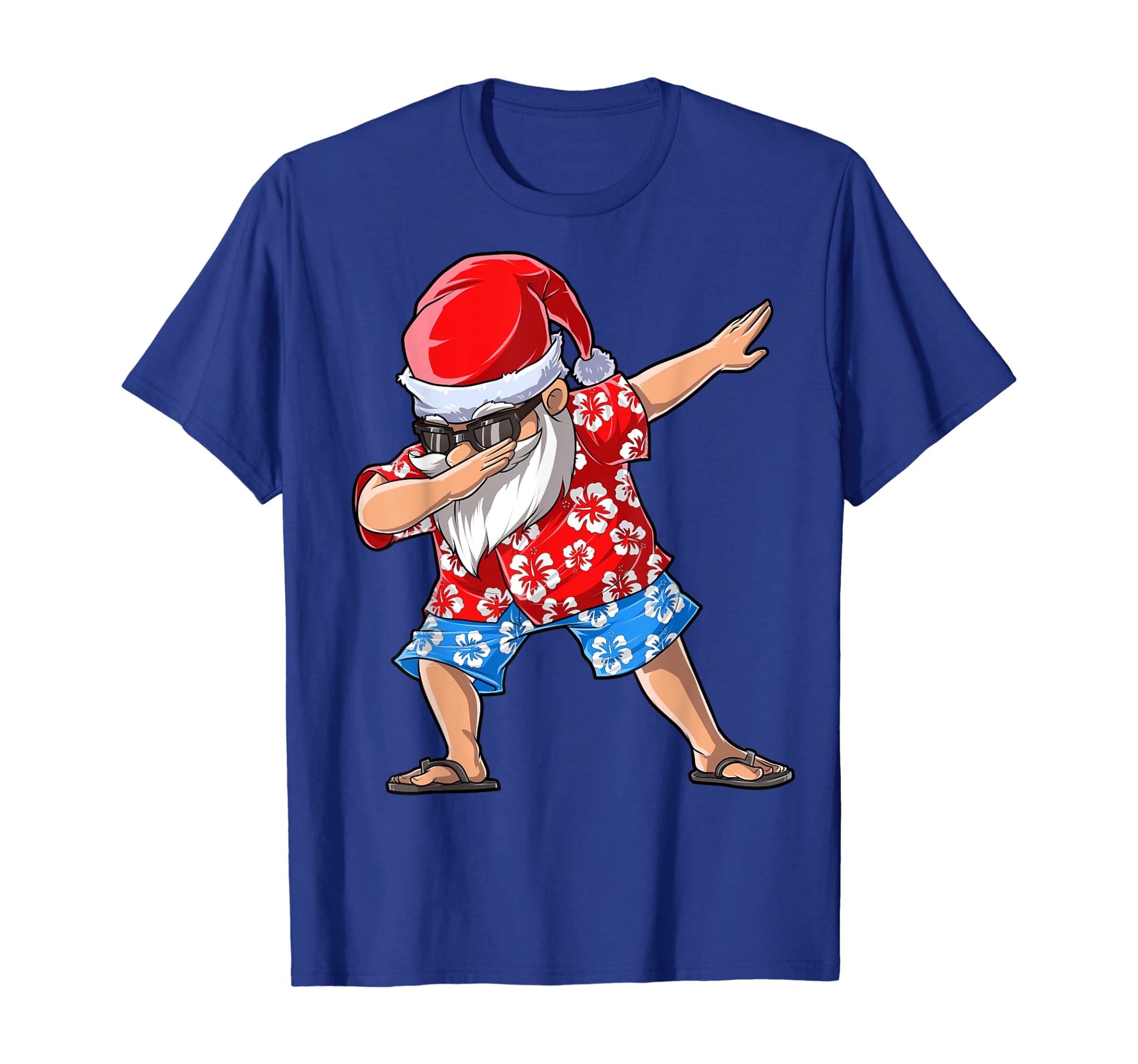 Dabbing Santa T Shirt Christmas In July Kids Hawaiian Xmas