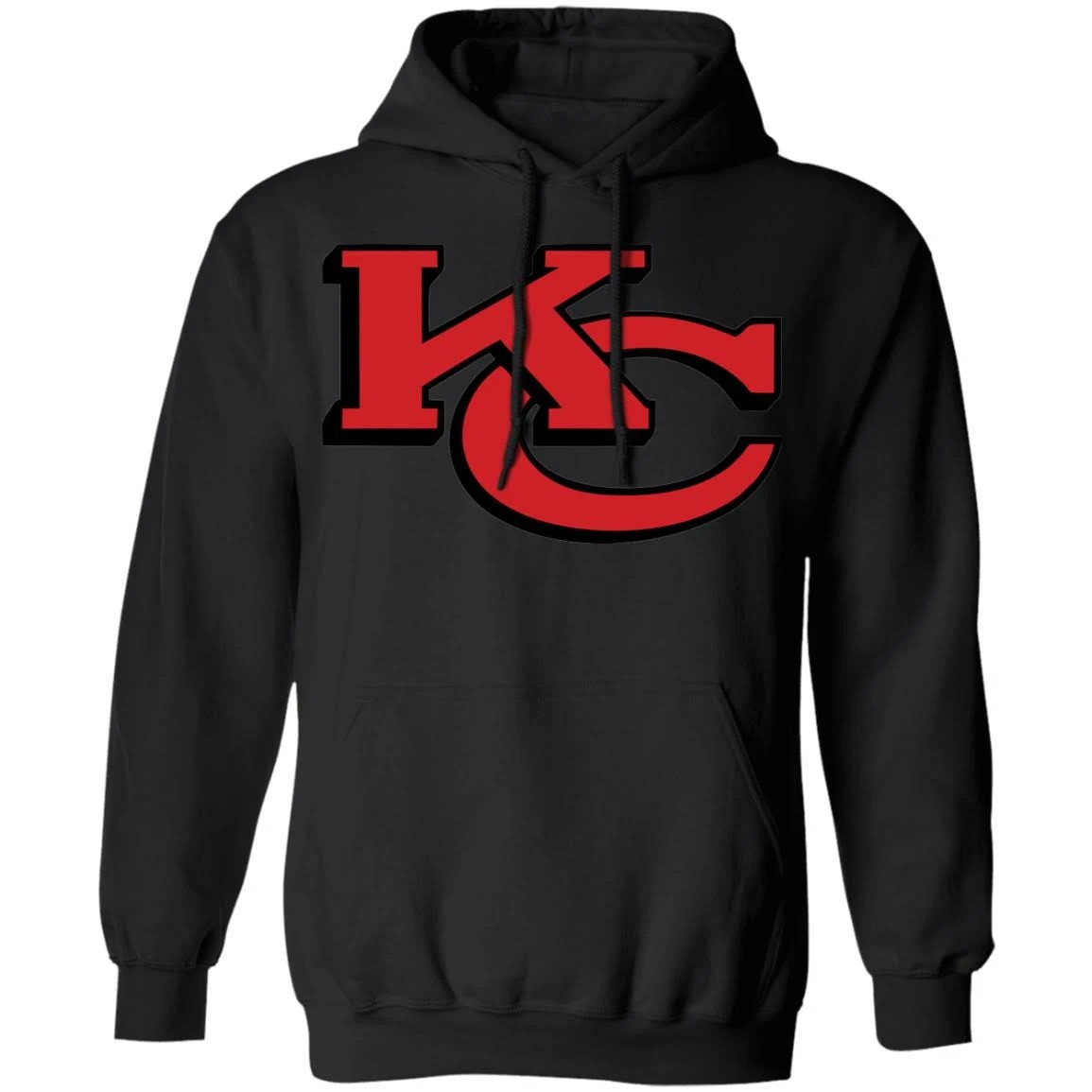 Kansas City Chiefs KC Logo Pullover Hoodie Black