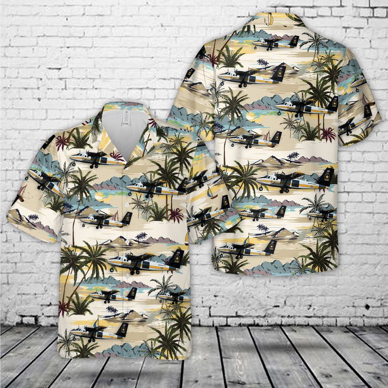 Us Army De Havilland Canada Uv-18A Twin Otter Dhc-6-300 Hawaiian Shirt