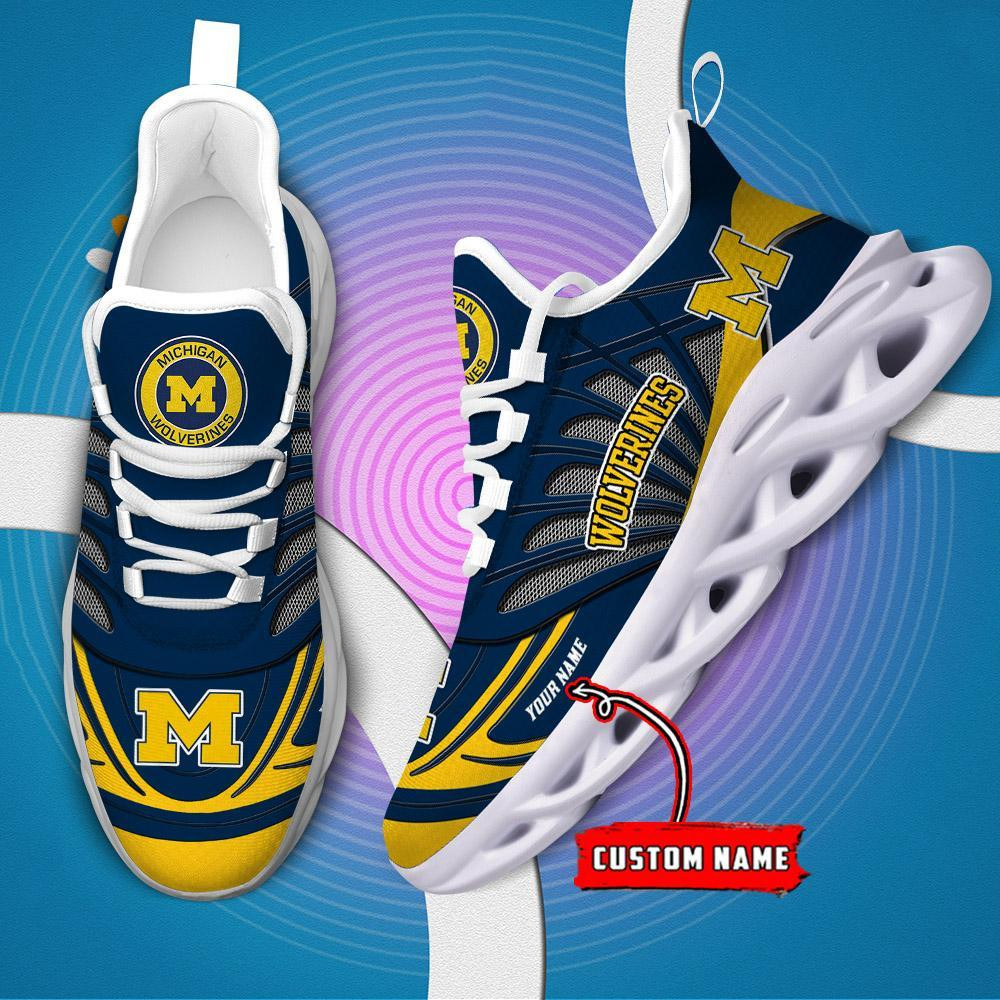 Michigan Wolverines Max Soul Shoes Sneakers For Men And Women 1078