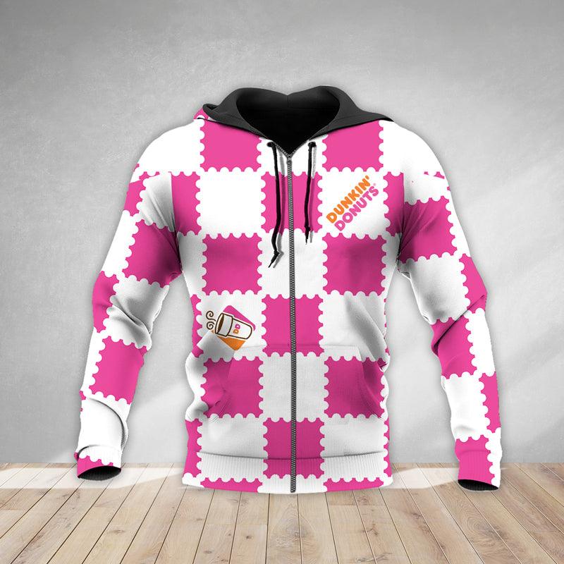 Gorgeous Gingham Dunkin’ Donuts Hoodie & Zip Hoodie