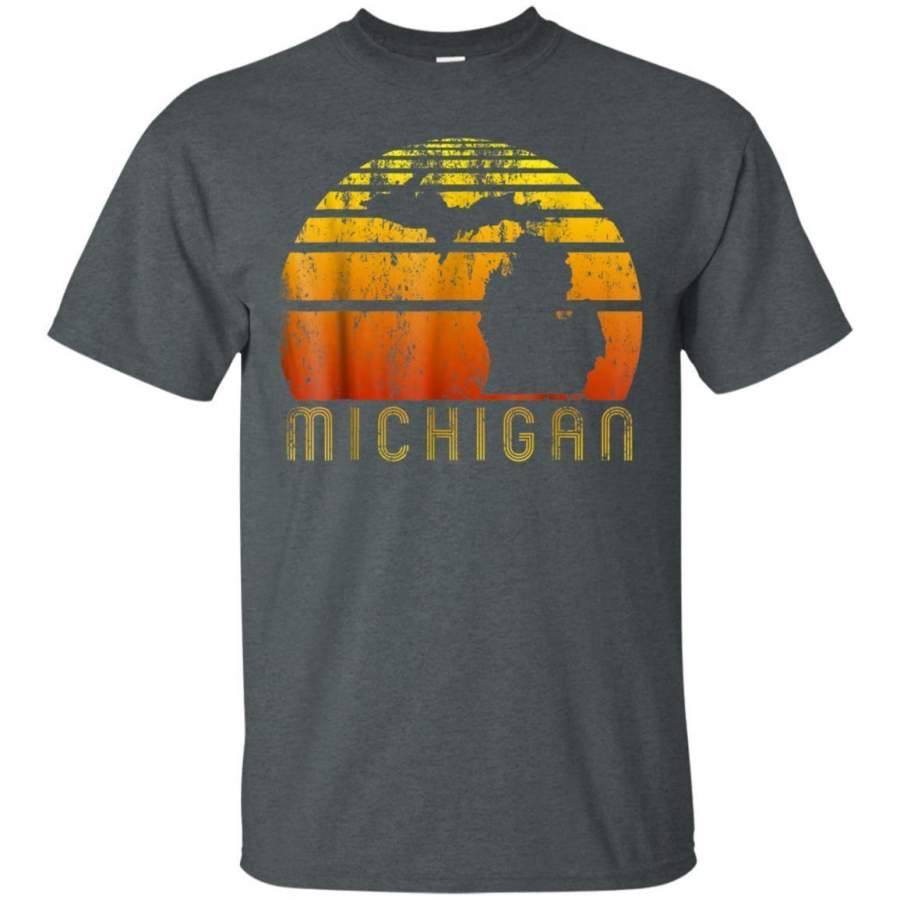 AGR Michigan Retro Vintage Sunset T Shirt Jaq T-shirt