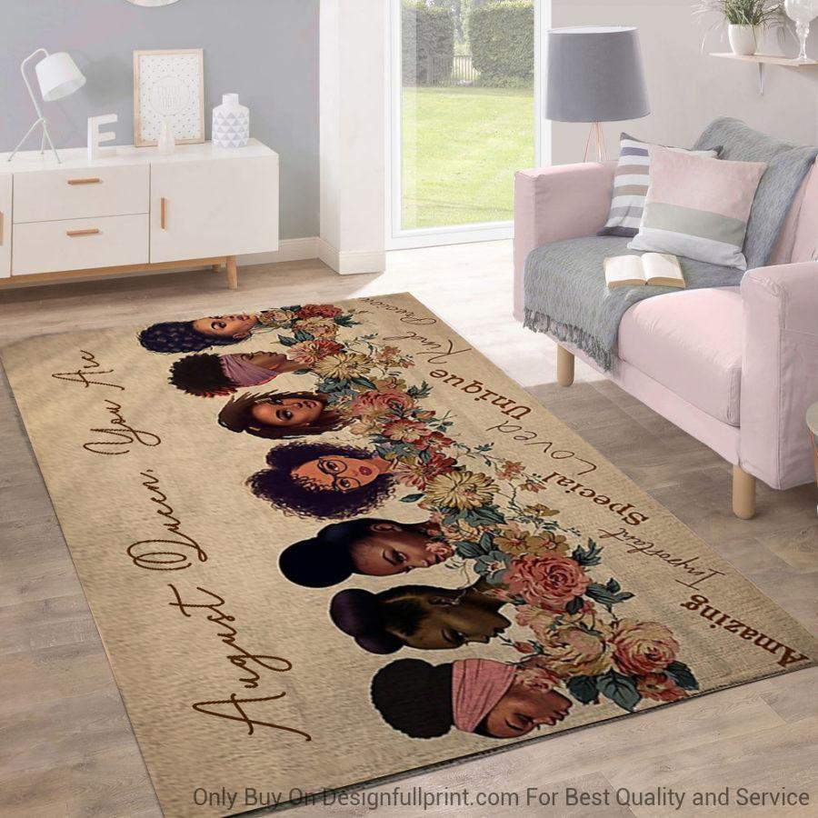 August Birthday Black Beautiful Rug - Themarketfarmer