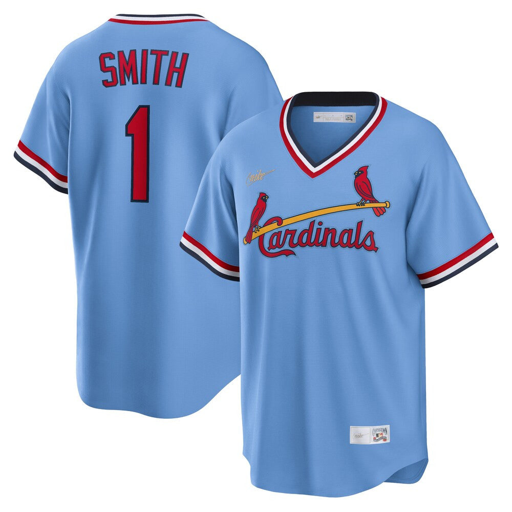 Men’S St. Louis Cardinals Ozzie Smith Nike Light Blue Road Cooperstown ...