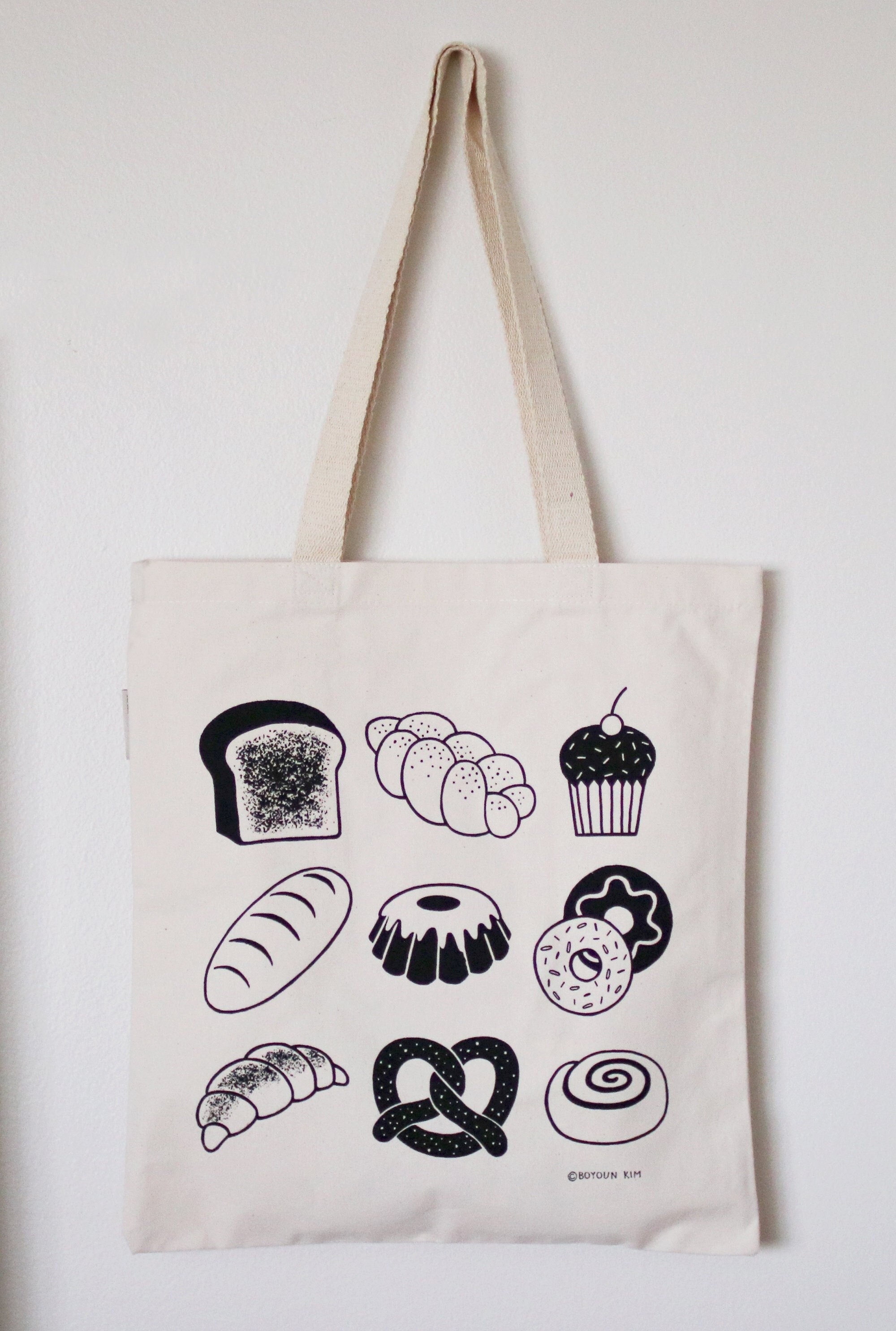 Organic Cotton Heavy Canvas Tote Bag-Breads