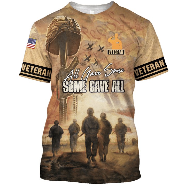 All Gave Some Some Gave All – Us Veteran Hawaiian Shirt – Veteran 3D All Over Printed – Us Veteran 3D Shirt, Hoodie, Hawaiian Shirt