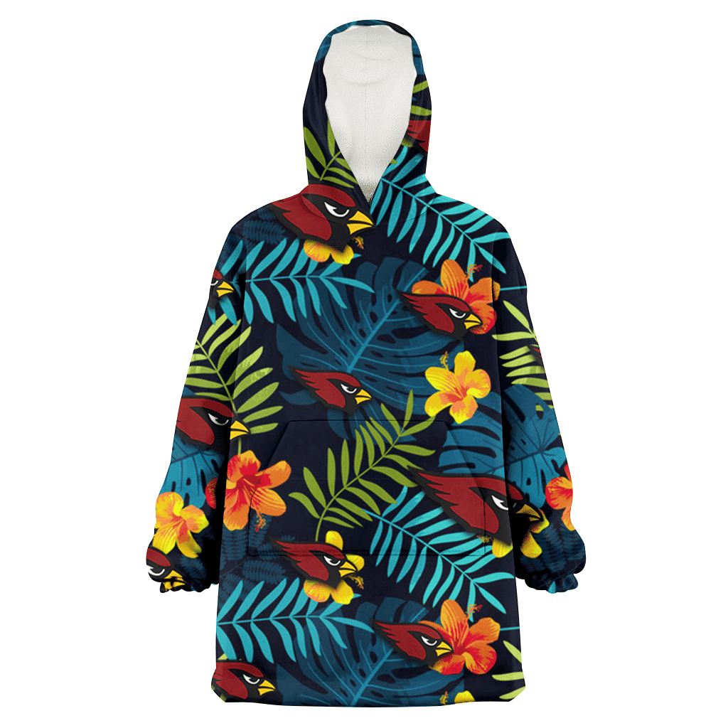 Arizona Cardinals Orange Yellow Green Leaf Black Background 3D Printed Hoodie Blanket Snug Hoodie