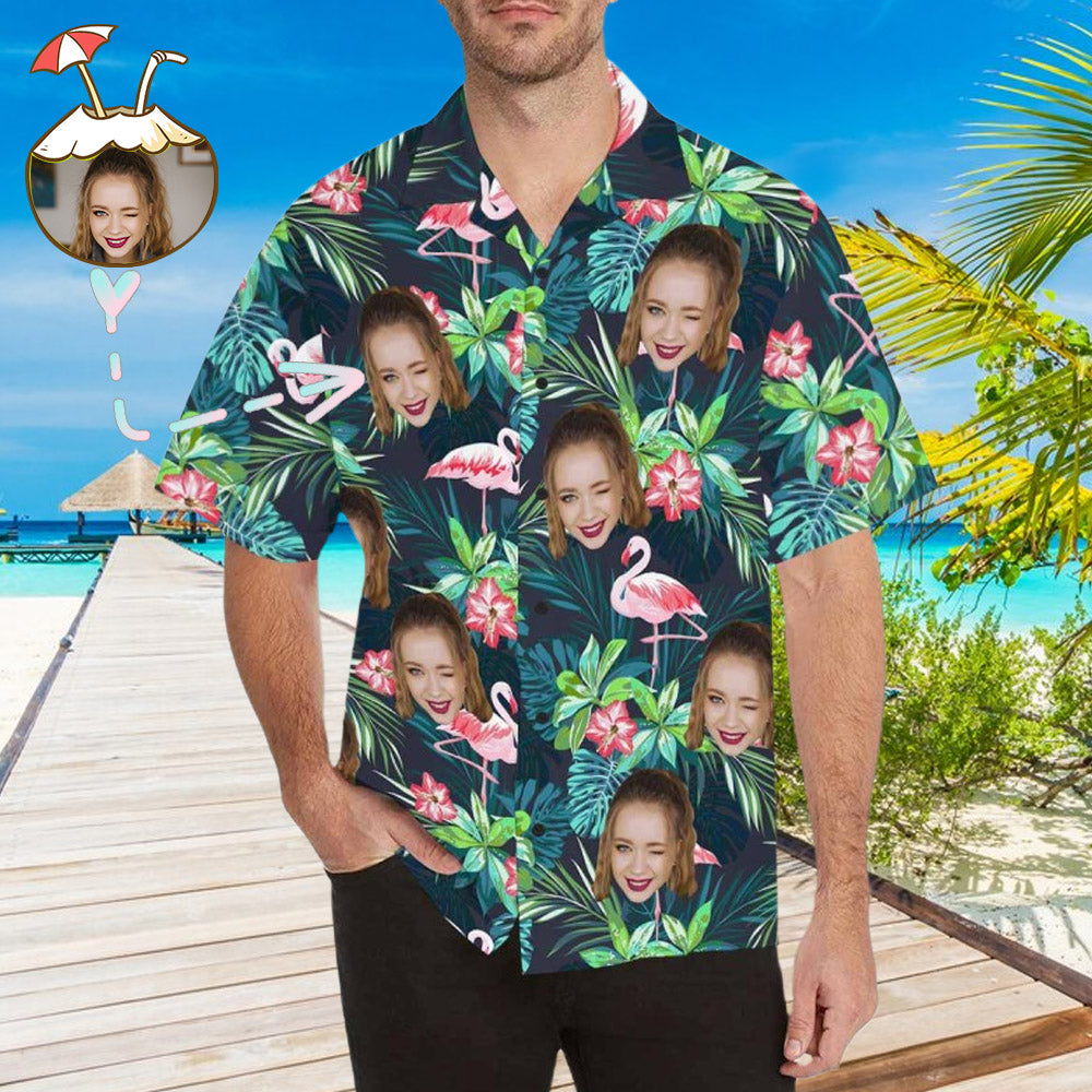 Custom Face Hawaiian Shirt Photo Hawaiian Shirt For Husband Personalized Hawaiian Shirt Photo Tropical Aloha Shirt Birthday Vacation Party Gift