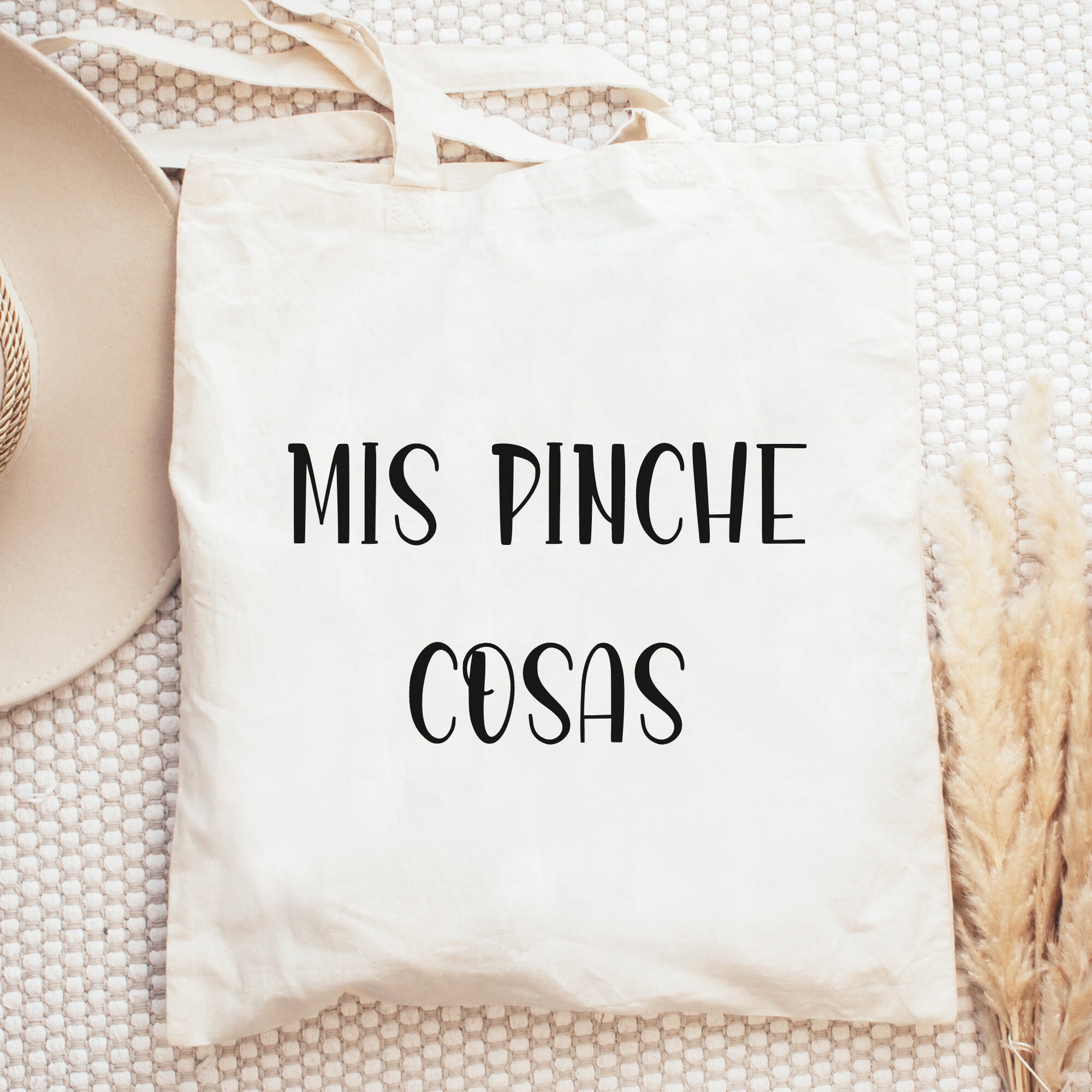 Mis Pinche Cosas tote bag, Latina, Cute tote bag, Reusable bag, Spanish, Gift, Regalo, Funny, Spanish bag