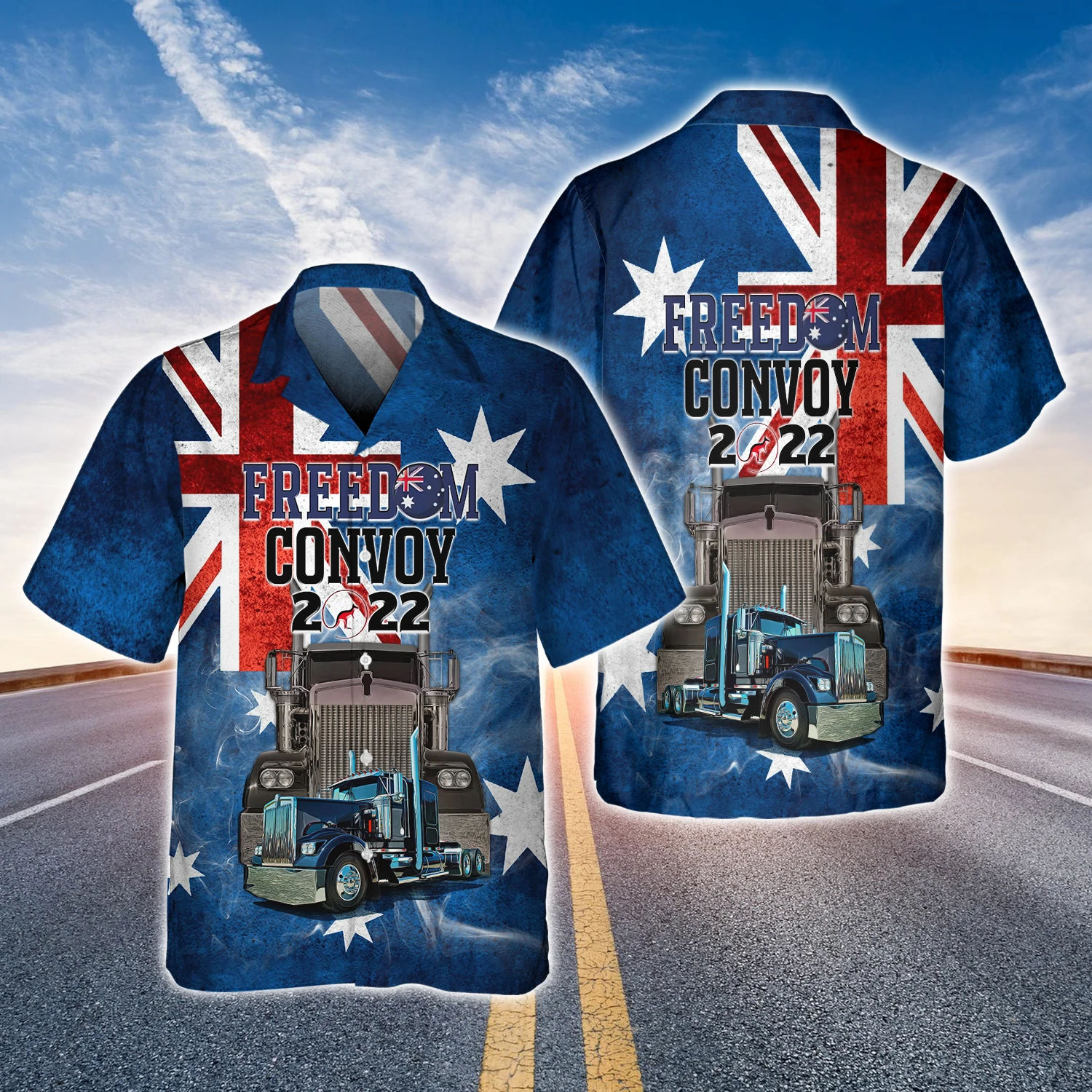 Freedom Convoy Trucker Australia 3D Hawaiian Shirt