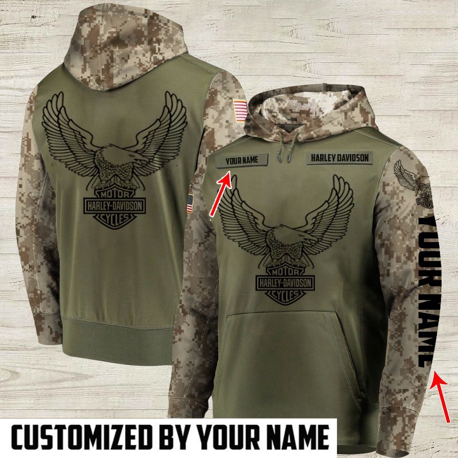 Fashion24Hs - Custom Hoodie - Harley Custom Name Pullover Hoodie Lin120920L09