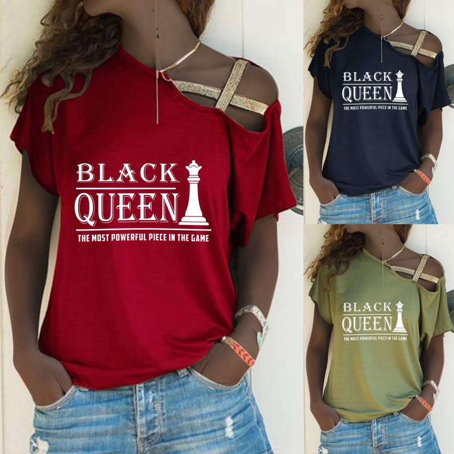 Black Queen Off Shoulder Cross Banda &hellip;