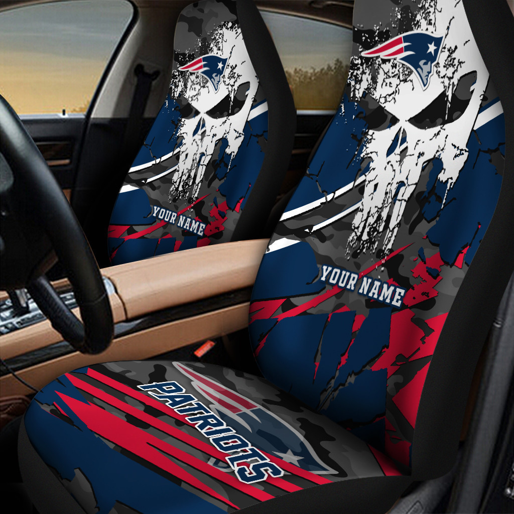 New England Patriots Personalized Car Seat Cover Set CSC9787