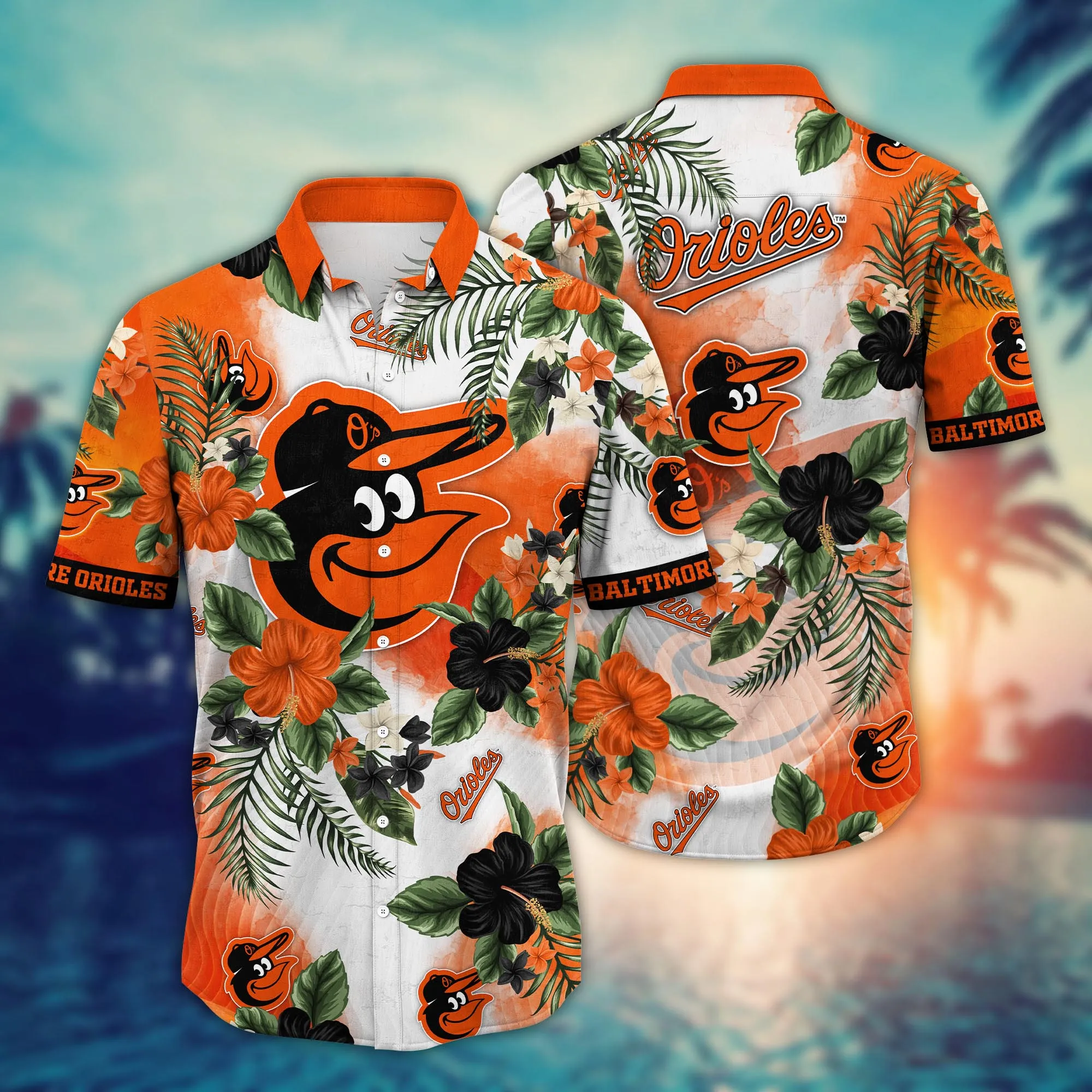 Baltimore Orioles Mlb Hawaiian Shirt Beach Seasontime Aloha Shirt