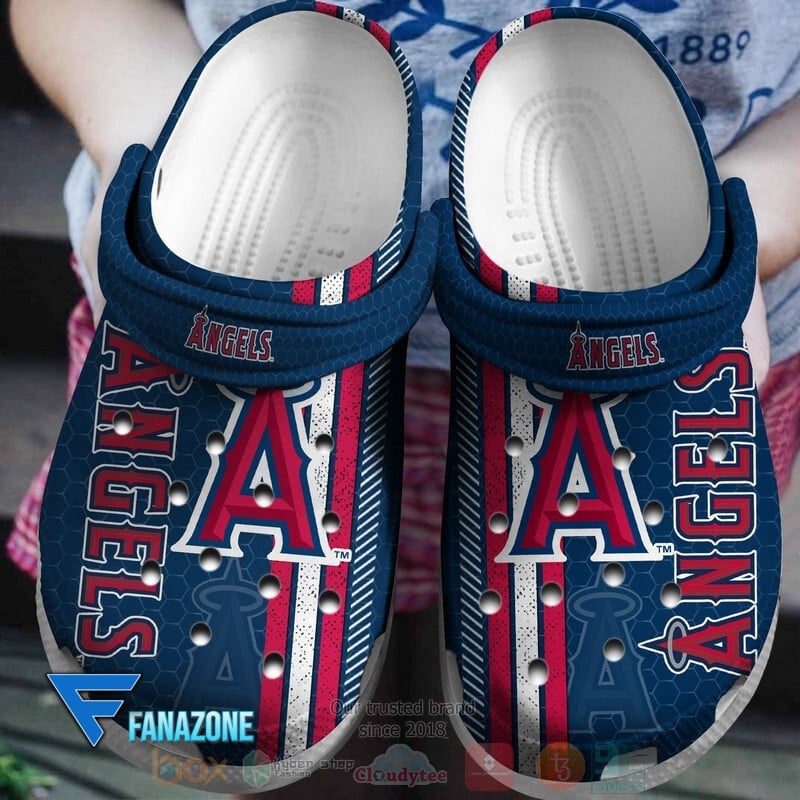 Los Angeles Angels Logo Baseball MLB Full Blue Crocss Classic Clogs Shoes Ver432