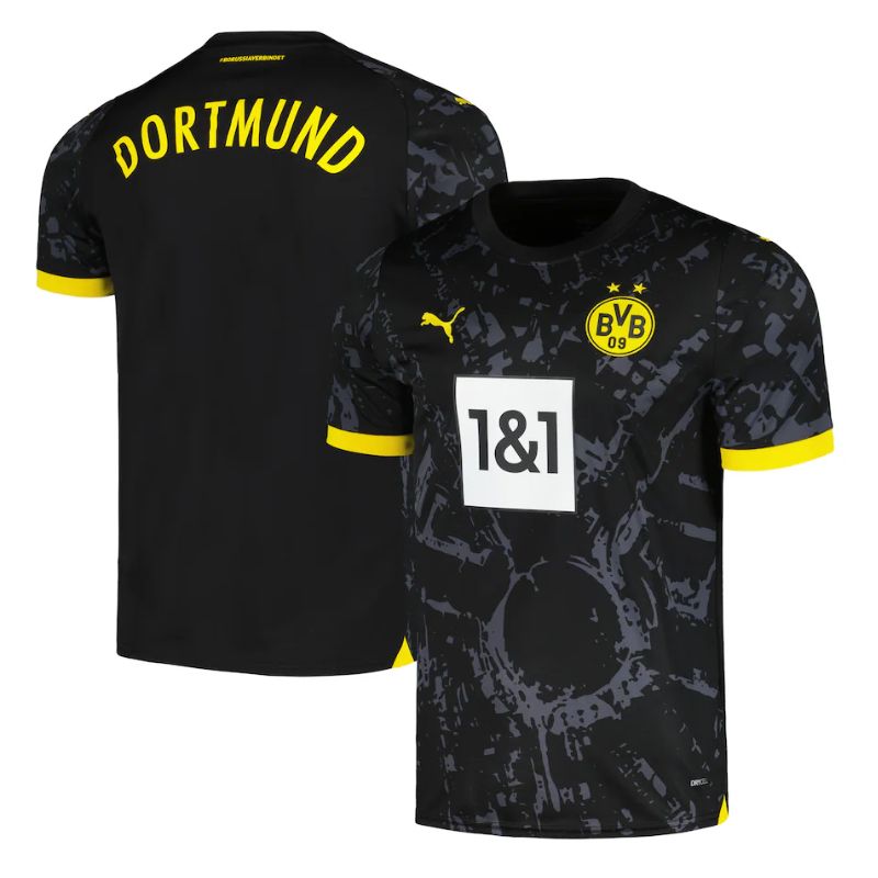 Borussia Dortmund 2023/24 Away Custom Jersey – Black