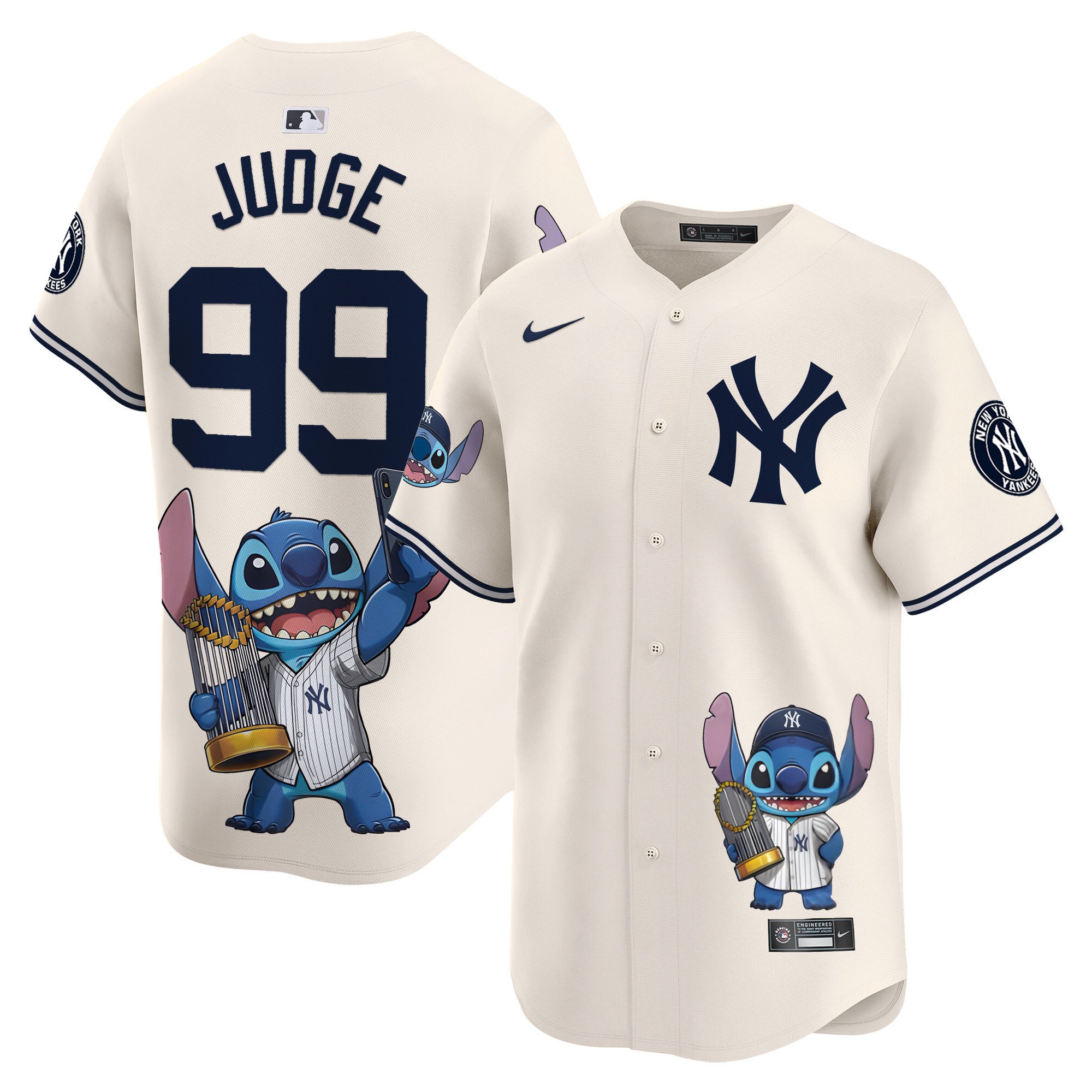 Unisex Yankee Lilo And Stitch Vapor Premier Limited Jersey – Printed