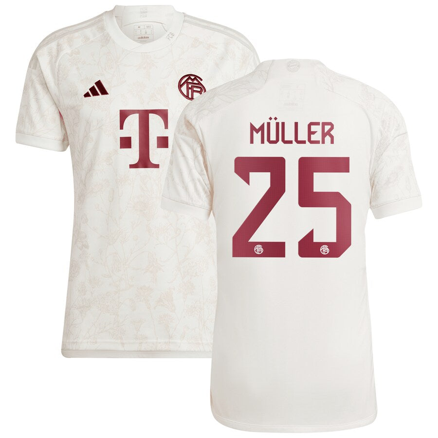 Thomas Müller Bayern Munich Adidas 2023/24 Third Jersey – White