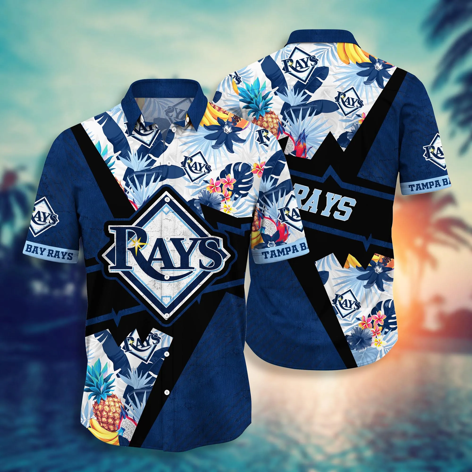 Tampa Bay Rays Mlb Hawaiian Shirt Sun-Up Aloha Shirt